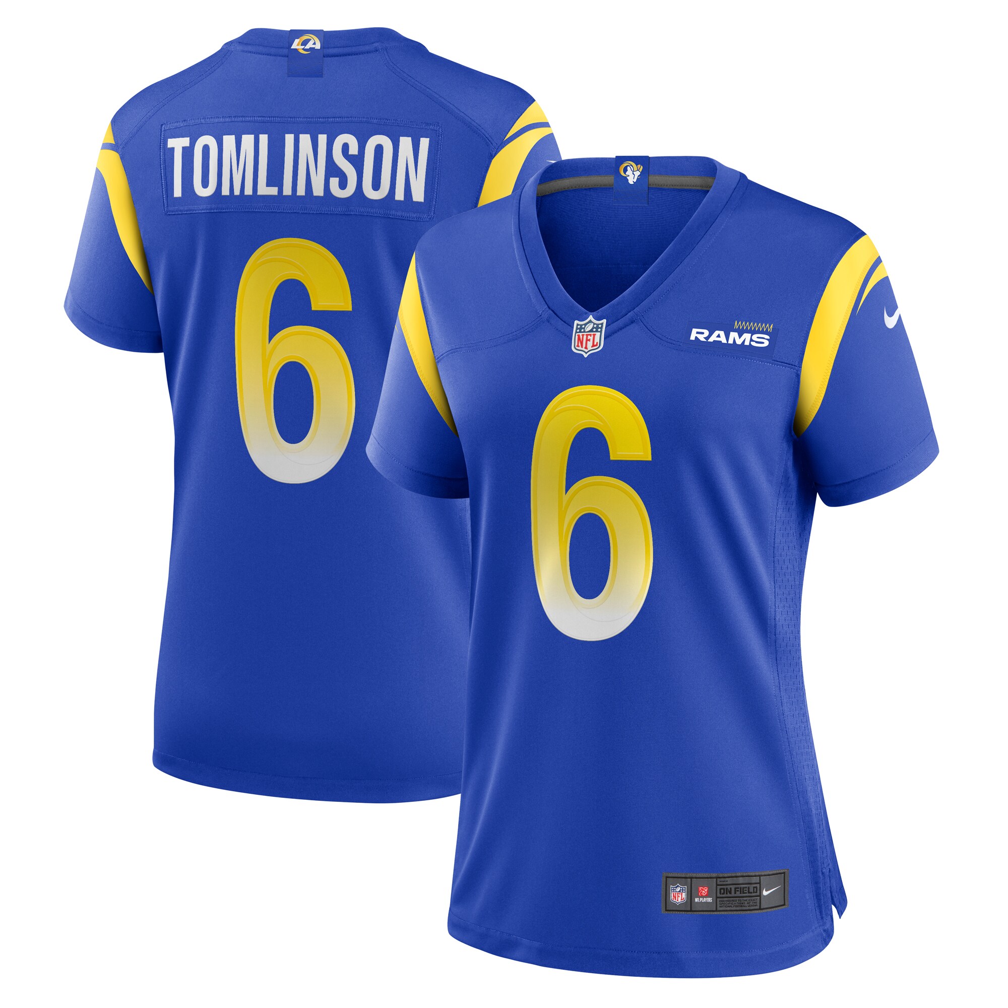 Tre'Vius Hodges-Tomlinson Los Angeles Rams Women's Team Game Jersey - Royal
