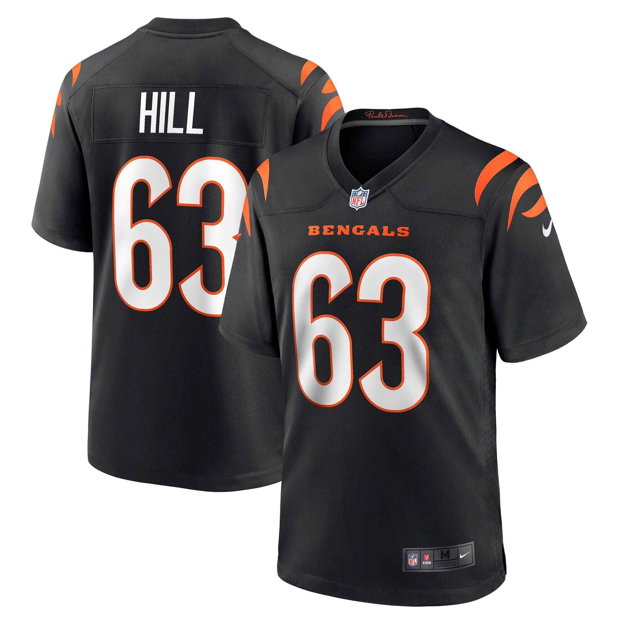 Trey Hill Cincinnati Bengals Game Jersey - Black