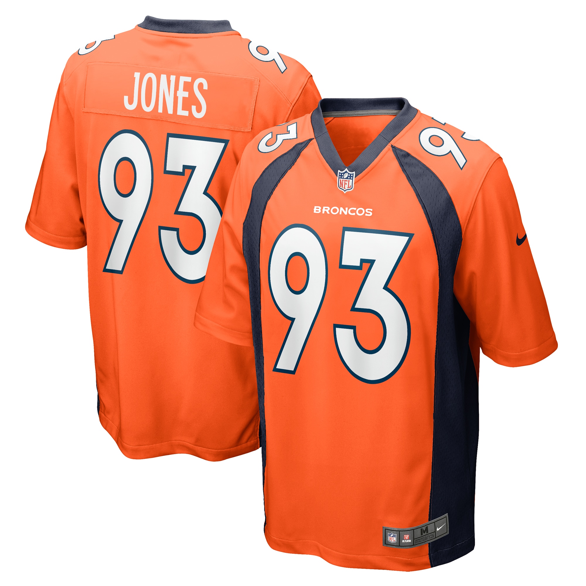 Troy Jones Denver Broncos Game Jersey - Orange