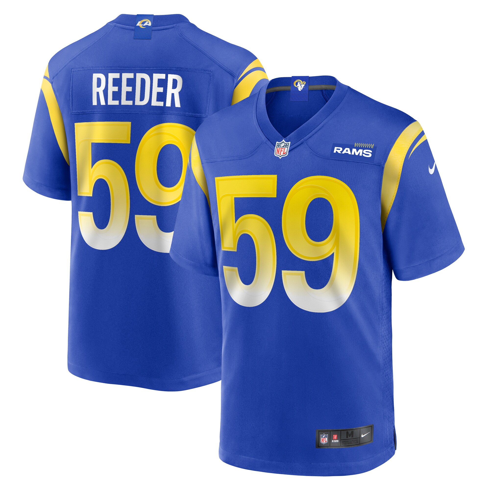 Troy Reeder Los Angeles Rams Team Game Jersey - Royal