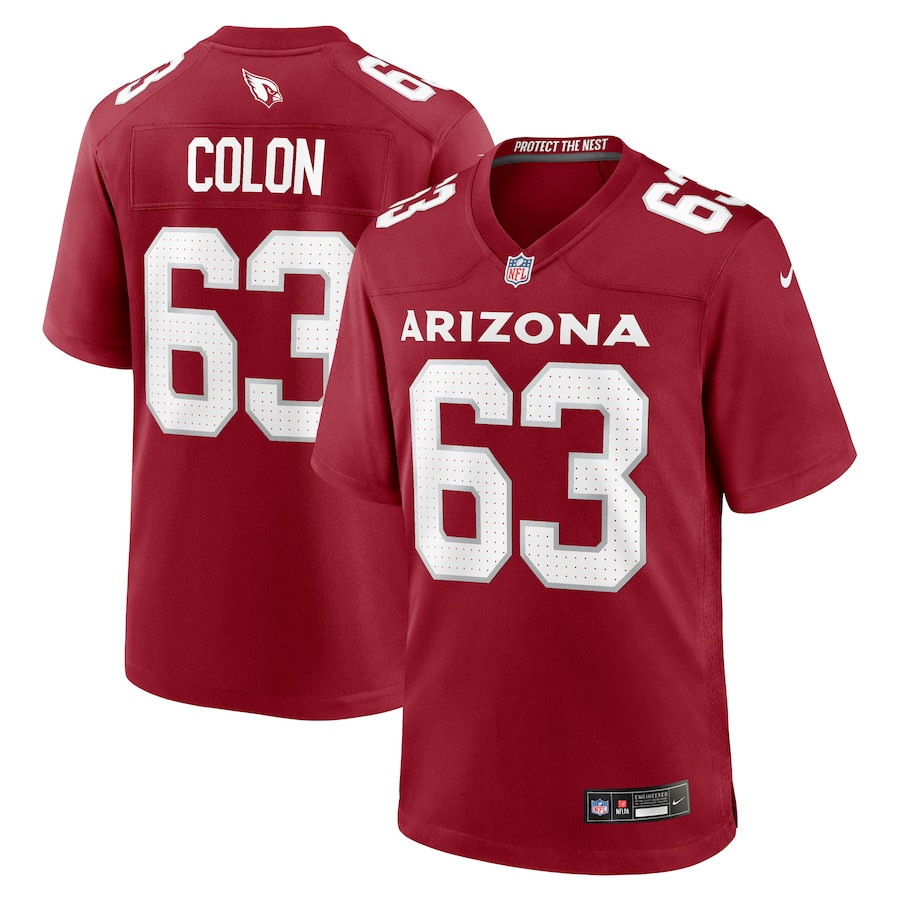 Trystan Colon 63 Arizona Cardinals Men Team GameJersey - Cardinal
