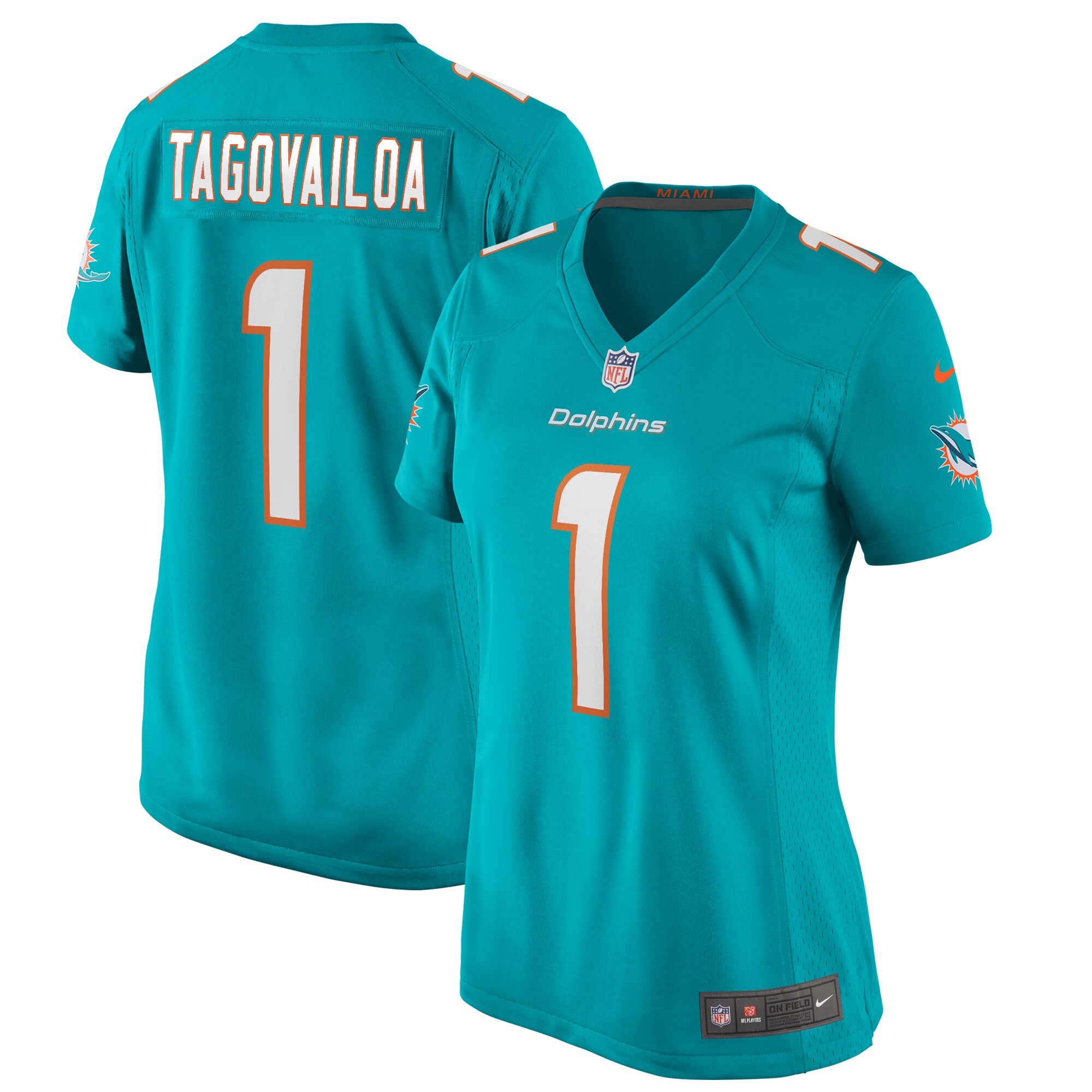 Tua Tagovailoa Miami Dolphins Women's Game Jersey - Aqua