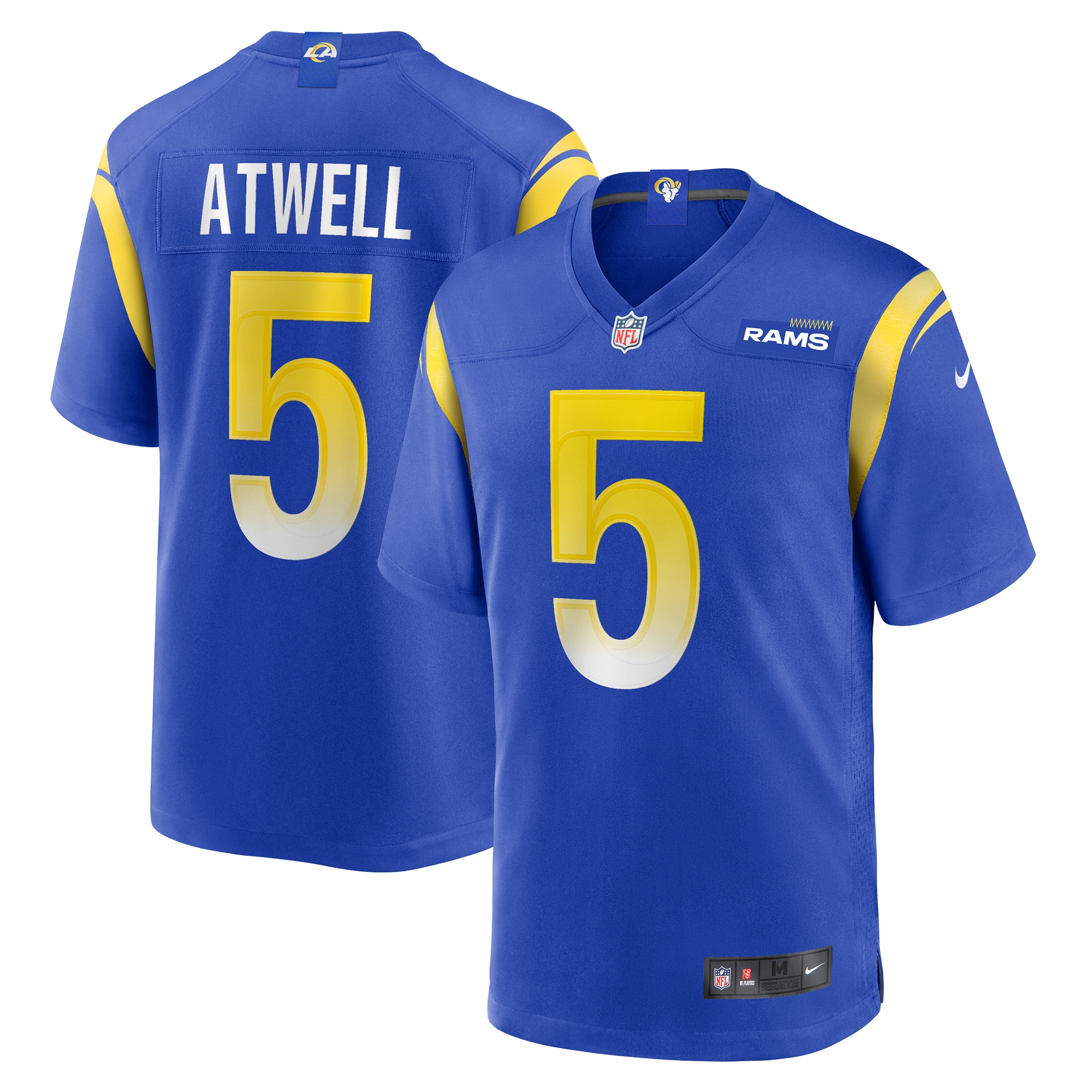 Tutu Atwell Los Angeles Rams Home Game Jersey - Royal
