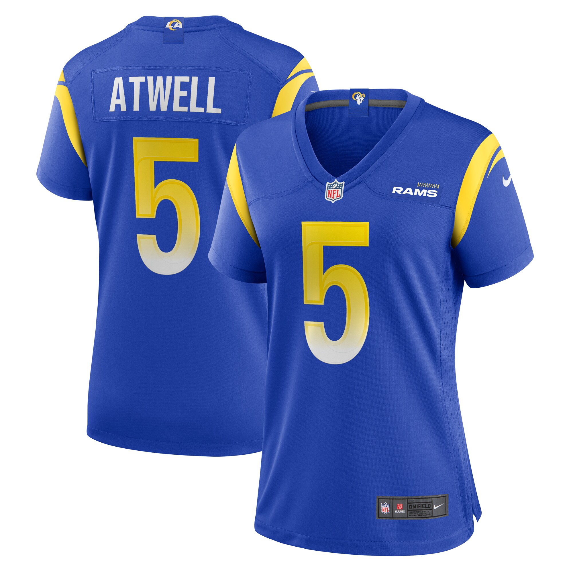 Tutu Atwell Los Angeles Rams Women's Home Game Jersey - Royal