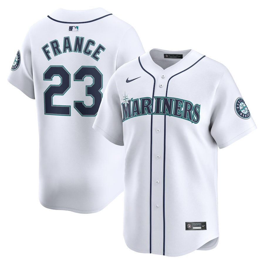 Ty France 23 Seattle Mariners Home Limited Player Men Jersey - White