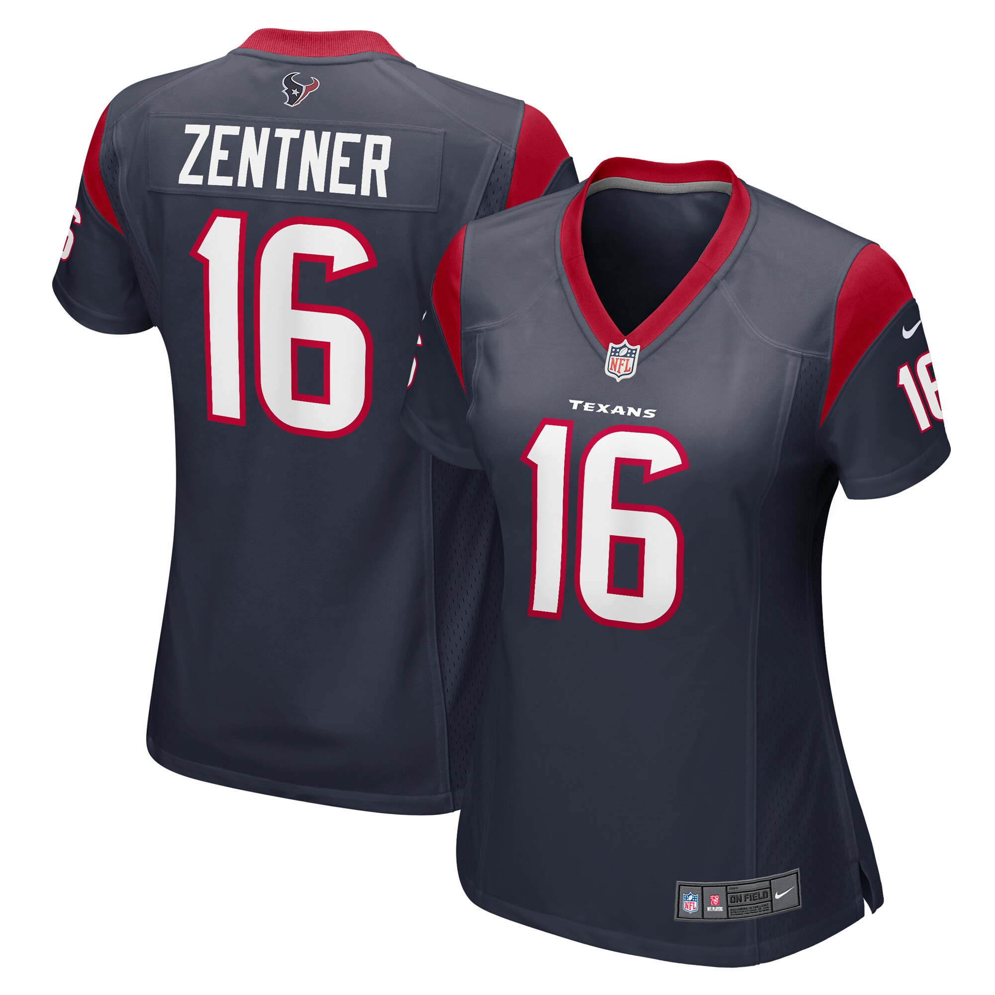 Ty Zentner Houston Texans Women's Team Game Jersey - Navy