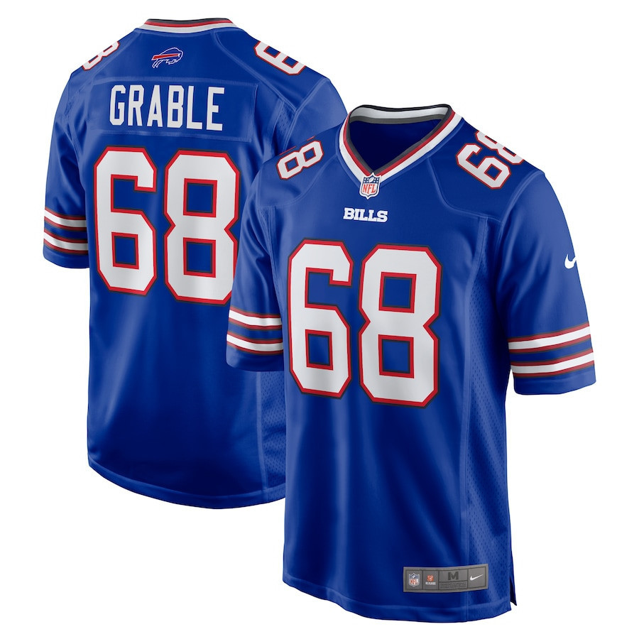 Tylan Grable 68 Buffalo Bills Game Men Jersey - Royal