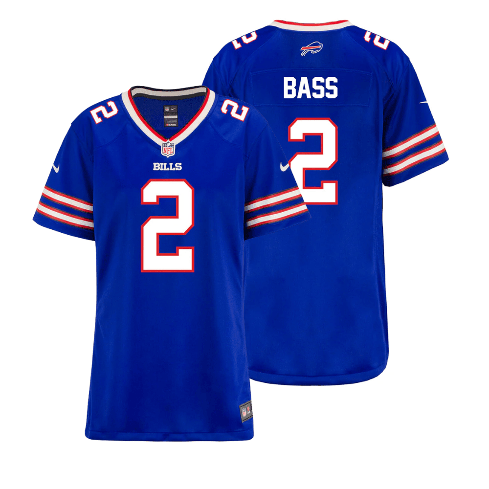 Tyler Bass 2 Buffalo Bills Women Home Game Jersey - Royal