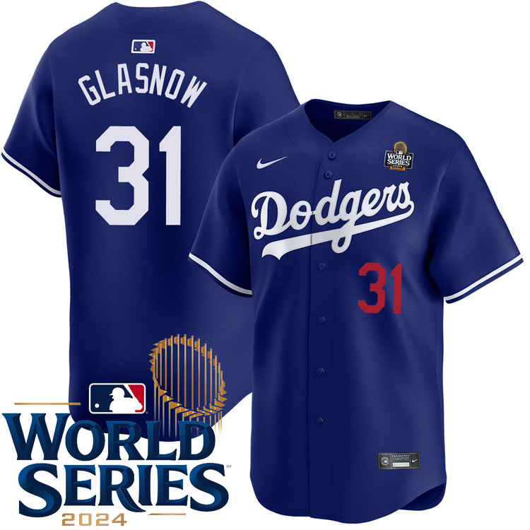 Tyler Glasnow Los Angeles Dodgers Alternate Royal Limited World Series Jersey