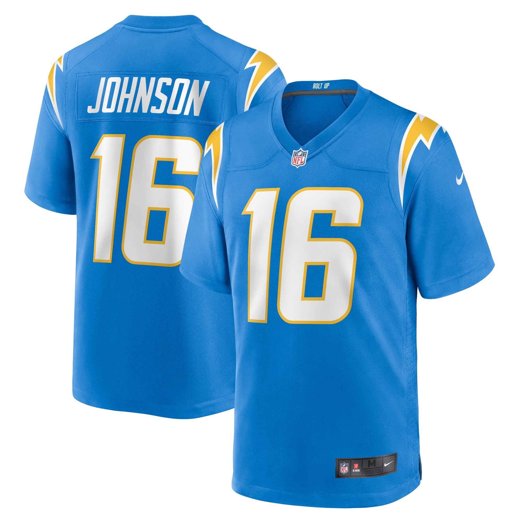 Tyler Johnson Los Angeles Chargers Team Game Jersey - Powder Blue