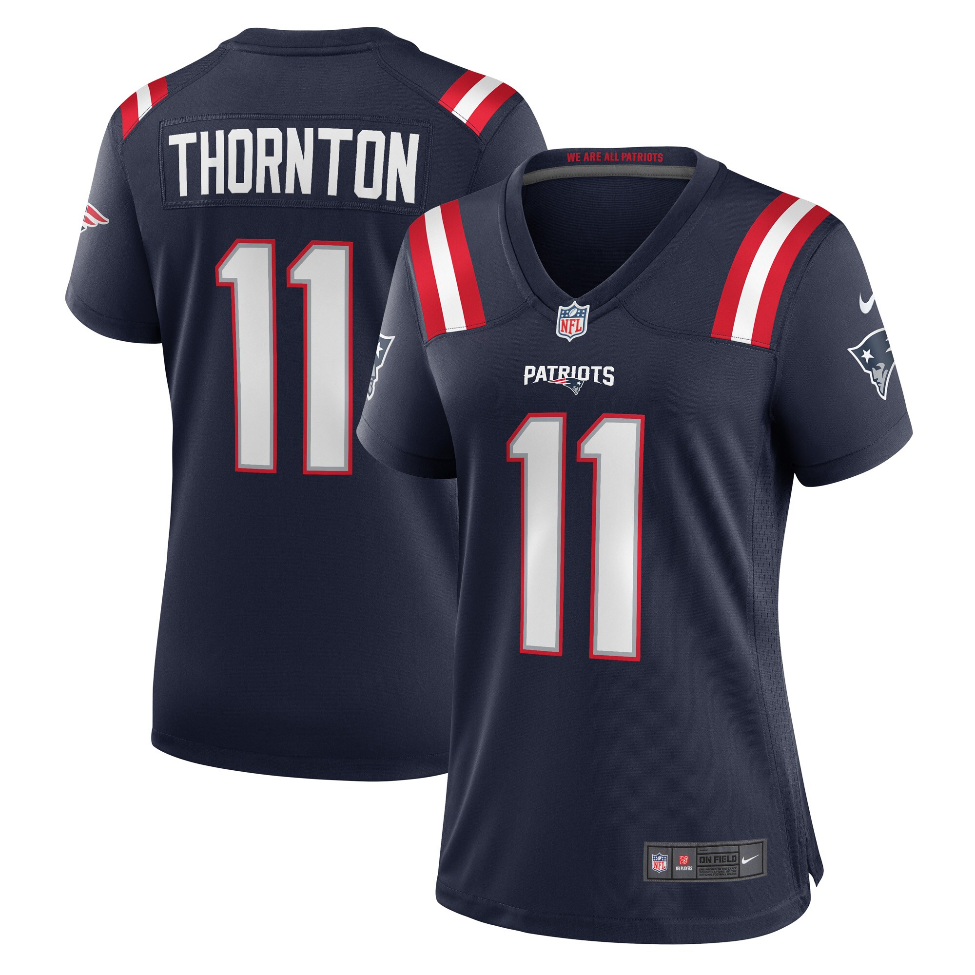 Tyquan Thornton New England Patriots Women's Game Player Jersey - Navy