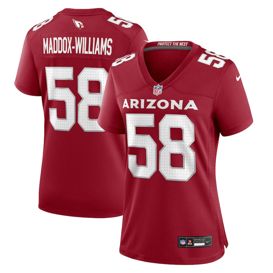 Tyreek Maddox-Williams 58 Arizona Cardinals Women GameJersey - Cardinal