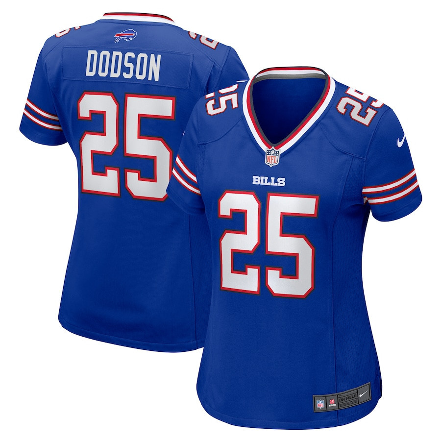 Tyrel Dodson 25 Buffalo Bills Women Team Game Jersey - Royal