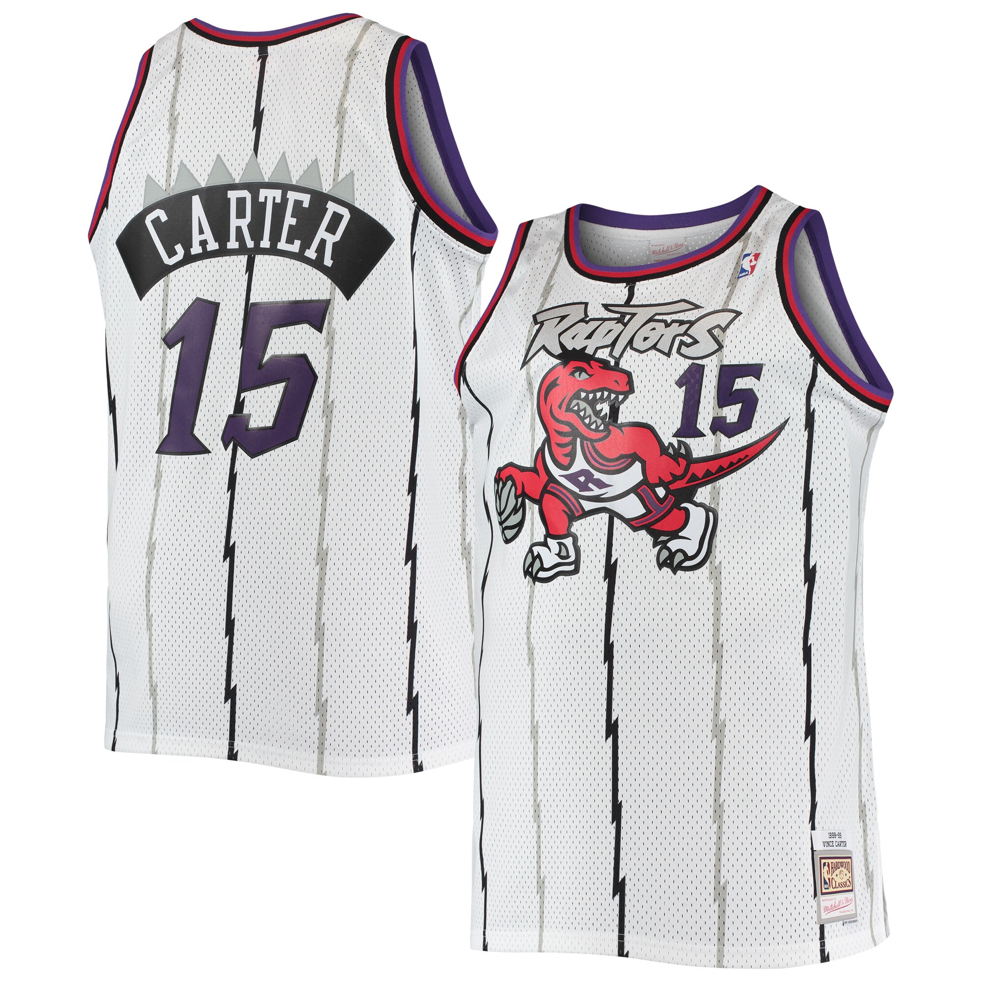 Vince Carter Toronto Raptors Mitchell & Ness 1998\/99 Big & Tall Hardwood Classics Swingman Jersey - White