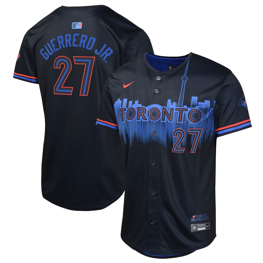 Vladimir Guerrero 27 Toronto Blue Jays 2024 City Connect Limited YOUTH Jersey - Navy