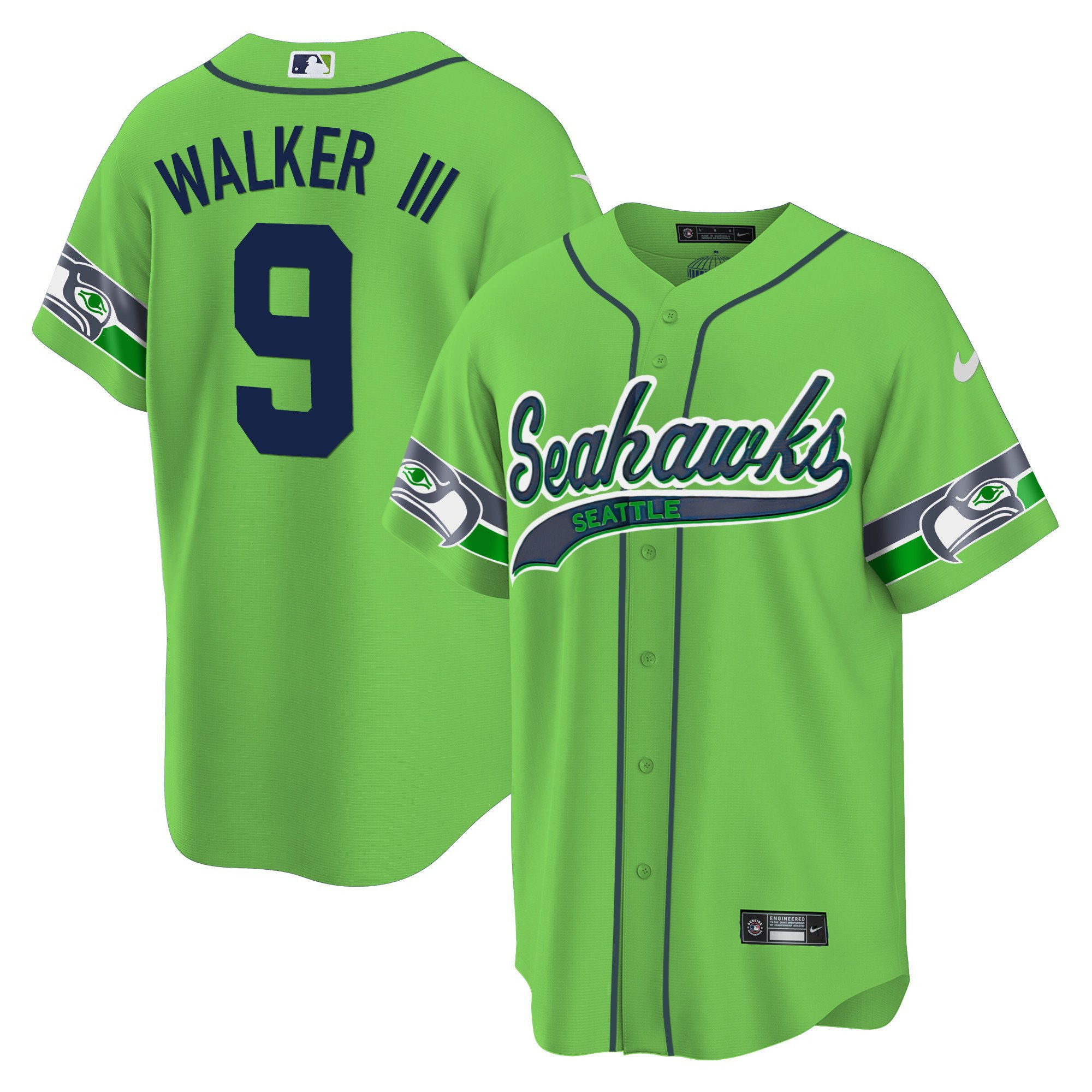 Walker III 9 Seattle Seahawks Men Jersey - Green