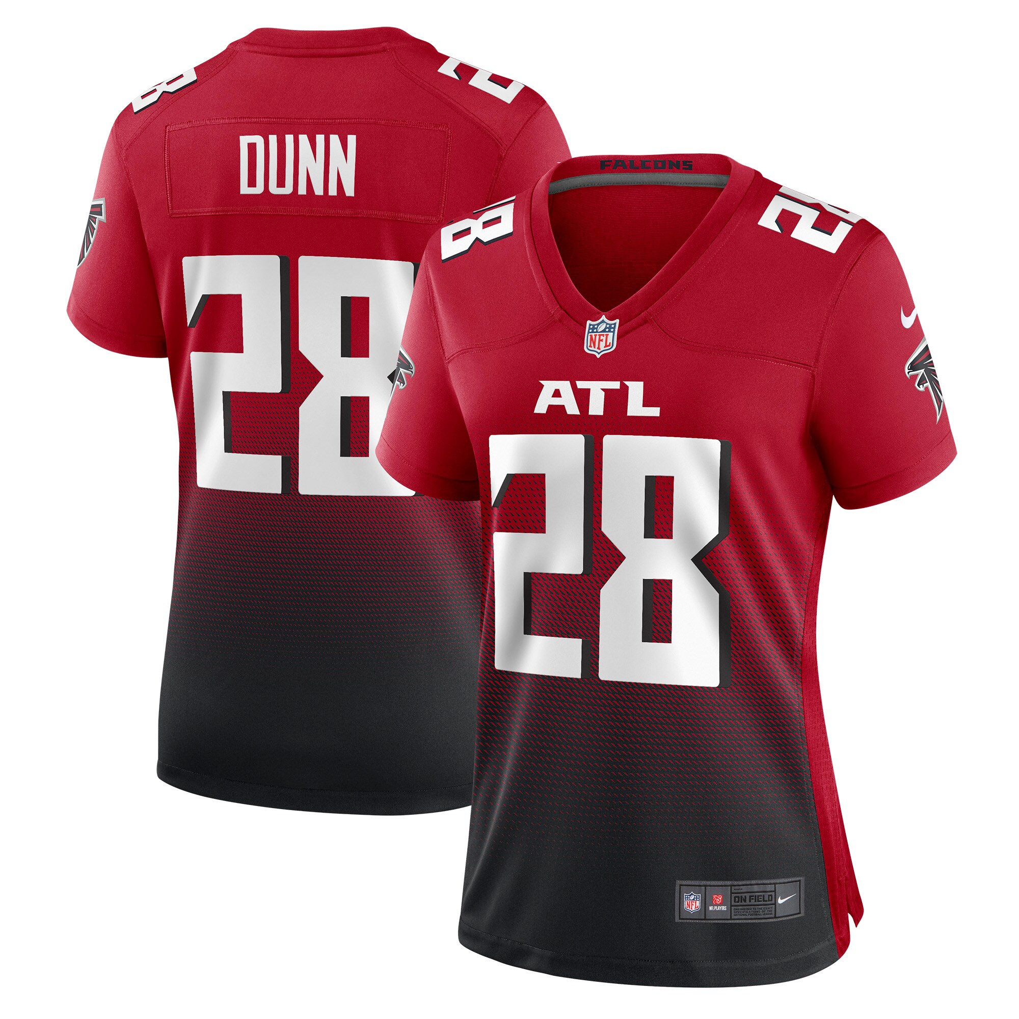 Warrick Dunn Atlanta Falcons Women's Retired Game Jersey - Red