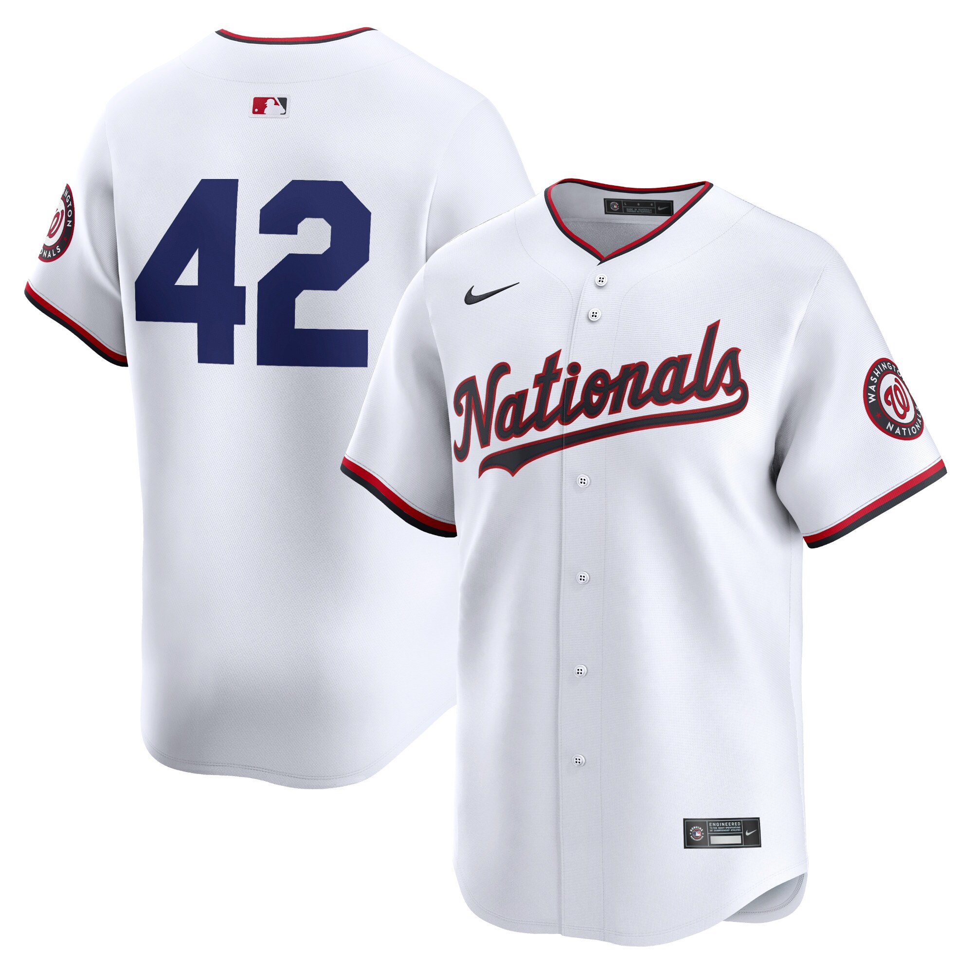 Washington Nationals 2024 Jackie Robinson Day Home Limited Jersey\u00c2\u00a0\u00e2\u20ac\u201c White