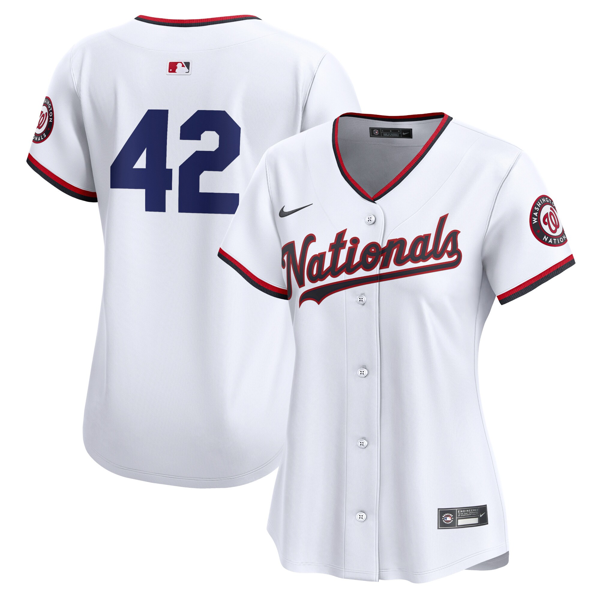 Washington Nationals Women's 2024 Jackie Robinson Day Home Limited Jersey\u00c2\u00a0\u00e2\u20ac\u201c White