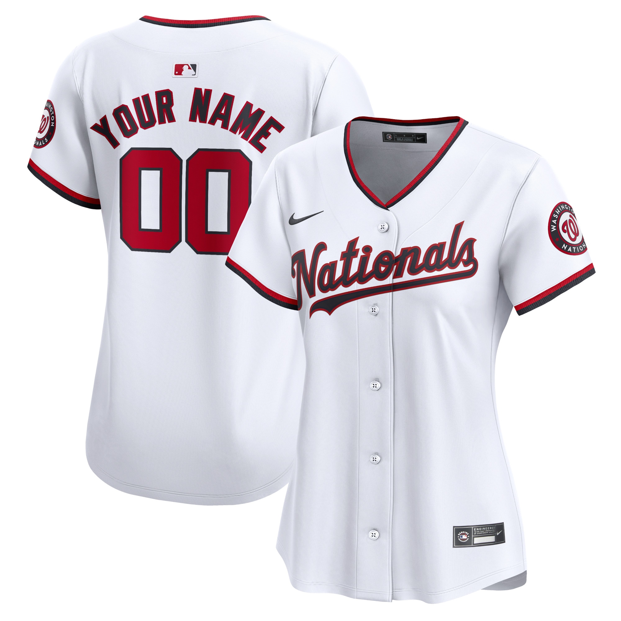 Washington Nationals Women's Home Limited Custom Jersey - White