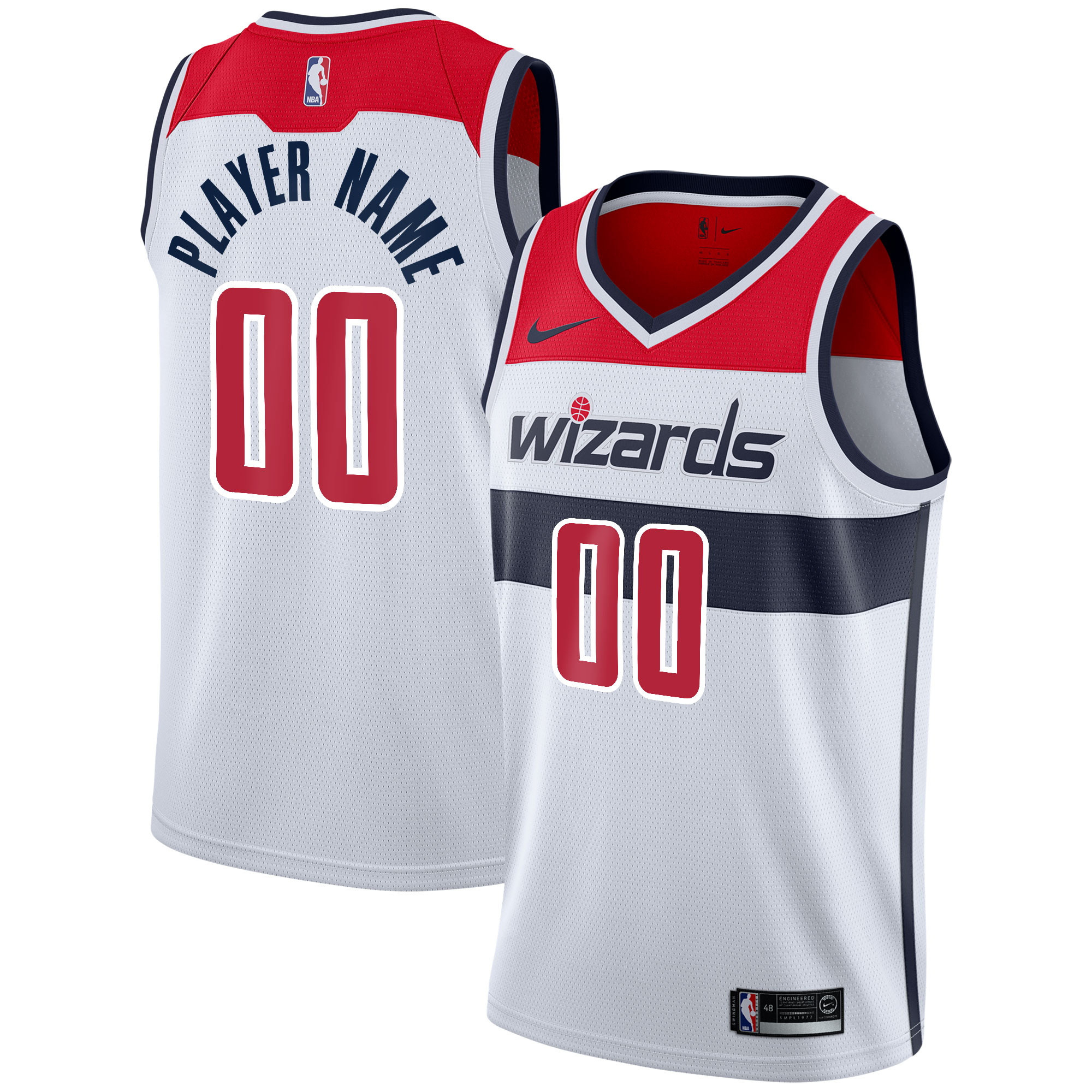 Washington Wizards 2020\/21 Swingman Custom Jersey - Association Edition - White