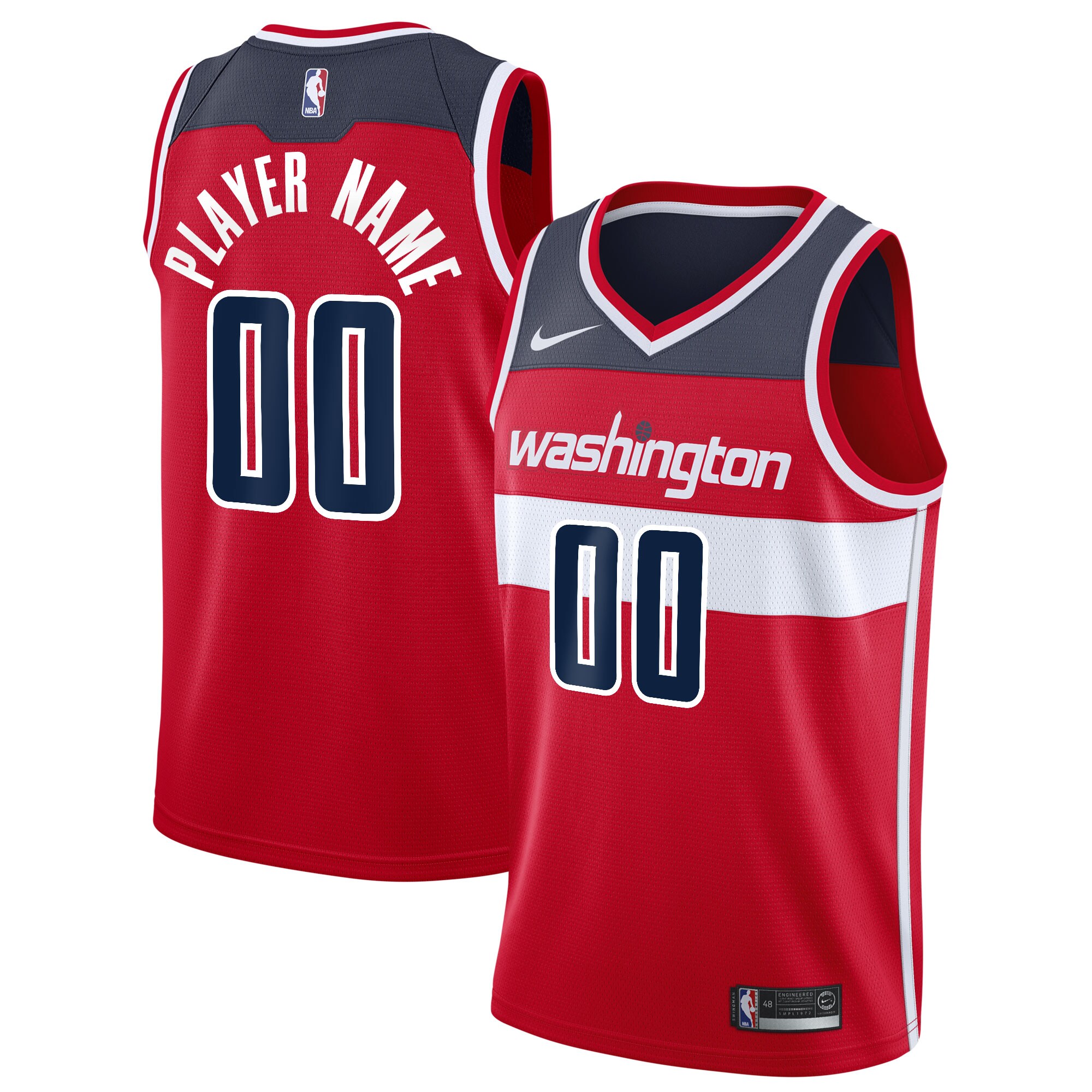 Washington Wizards 2020\/21 Swingman Custom Jersey - Icon Edition - Red