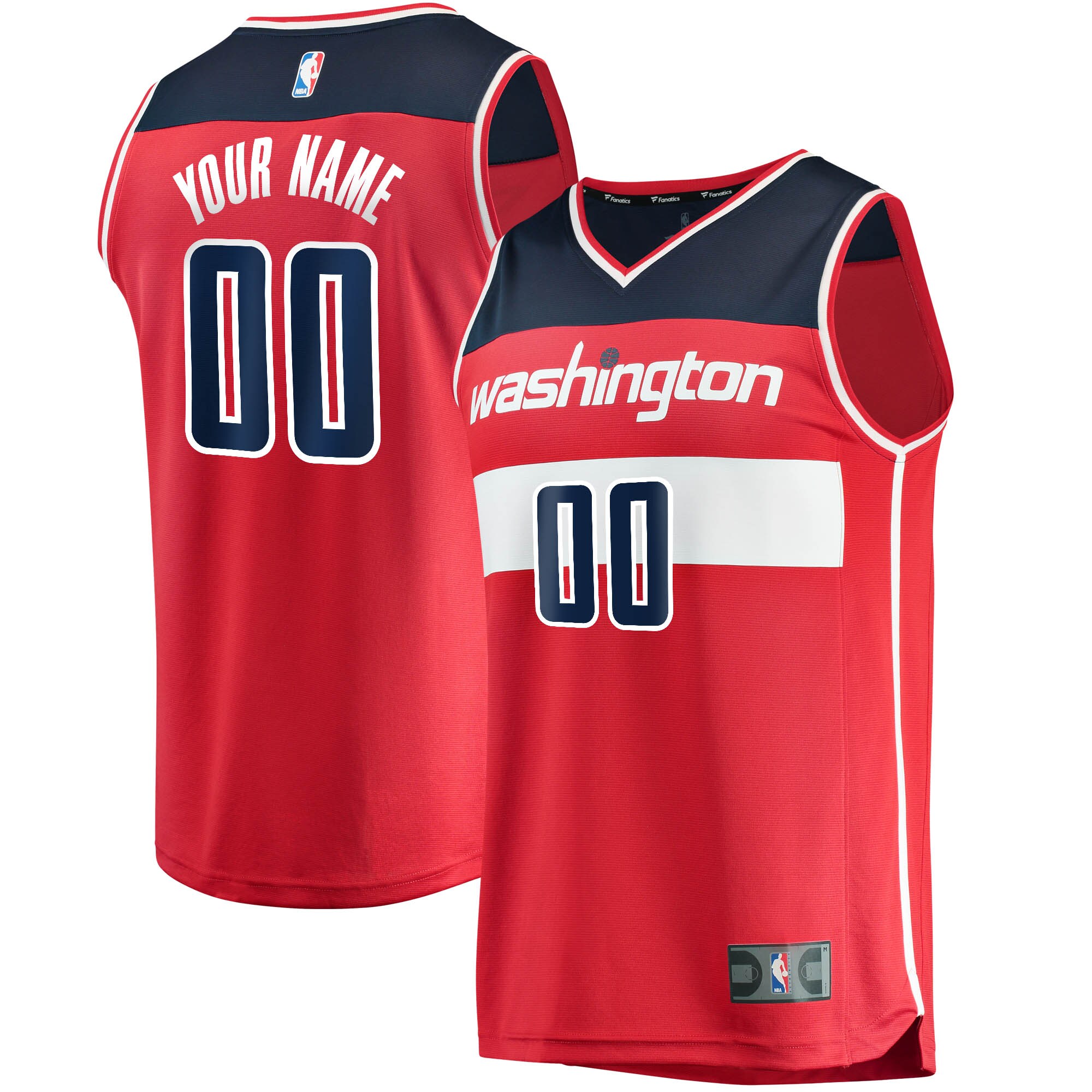 Washington Wizards Fanatics Fast Break Custom Replica Jersey Red - Icon Edition