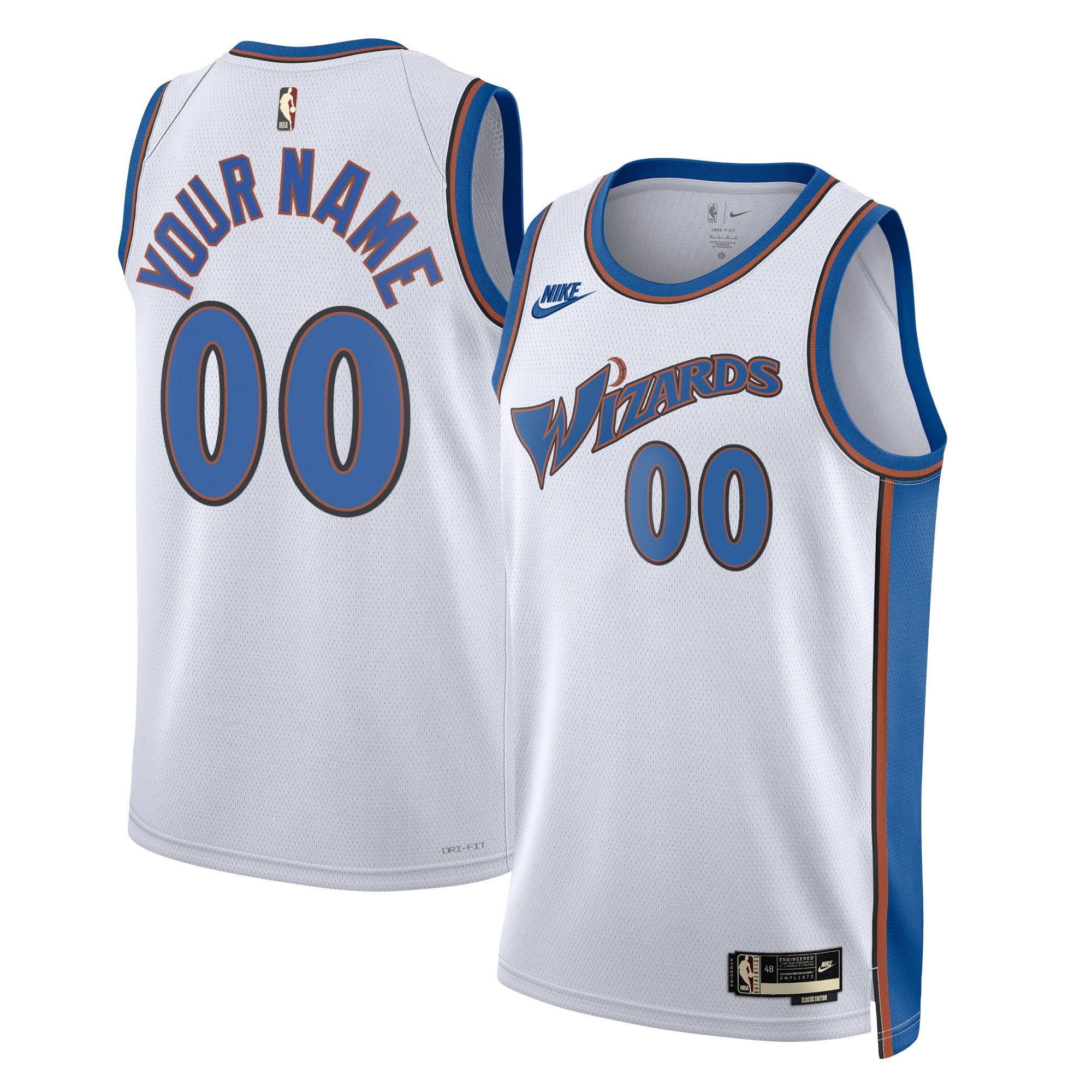 Washington Wizards Unisex 2022\/23 Custom Swingman Jersey - Classic Edition - White