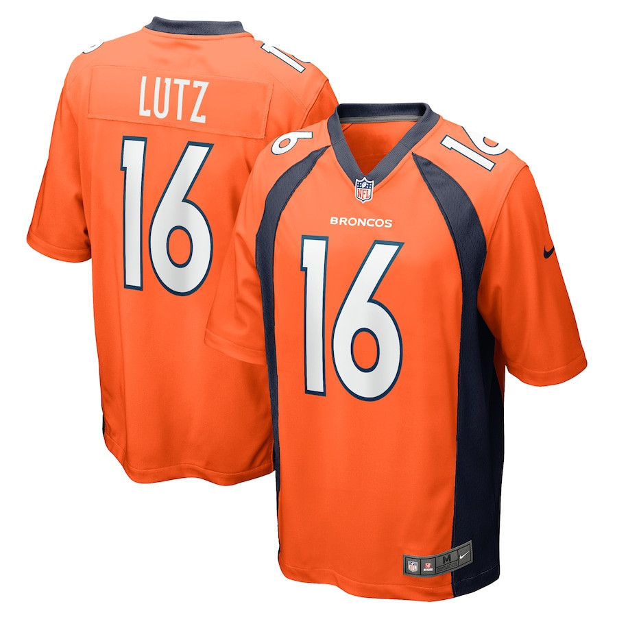 Wil Lutz 16 Denver Broncos Game Men Jersey - Orange