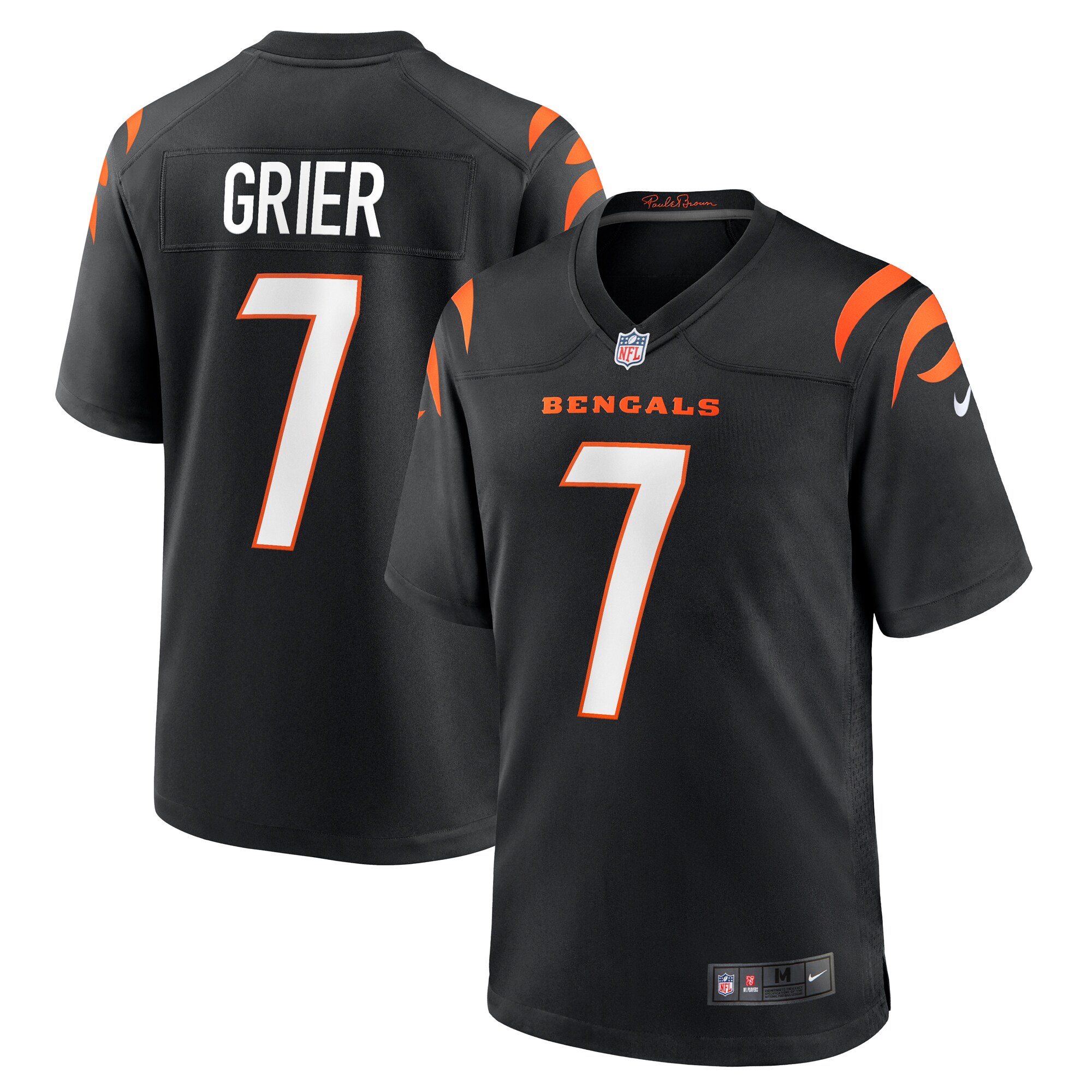 Will Grier Cincinnati Bengals Team Game Jersey - Black