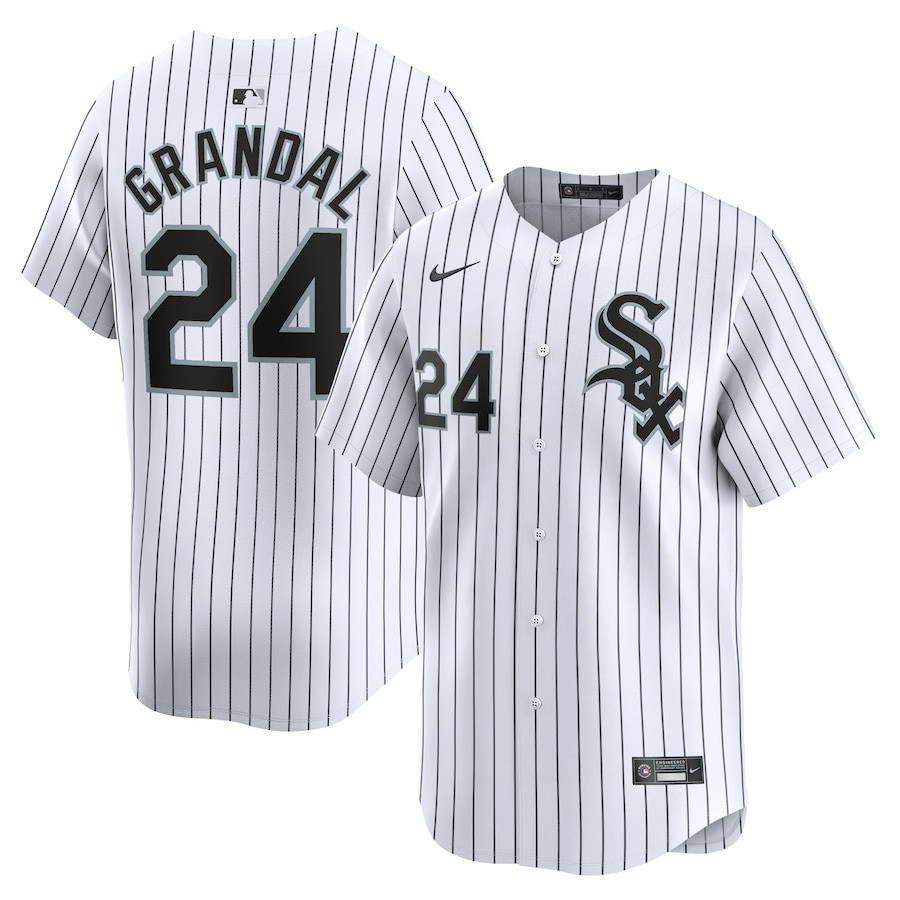 Yasmani Grandal 24 Chicago White Sox Home Limited Player Men Jersey - White