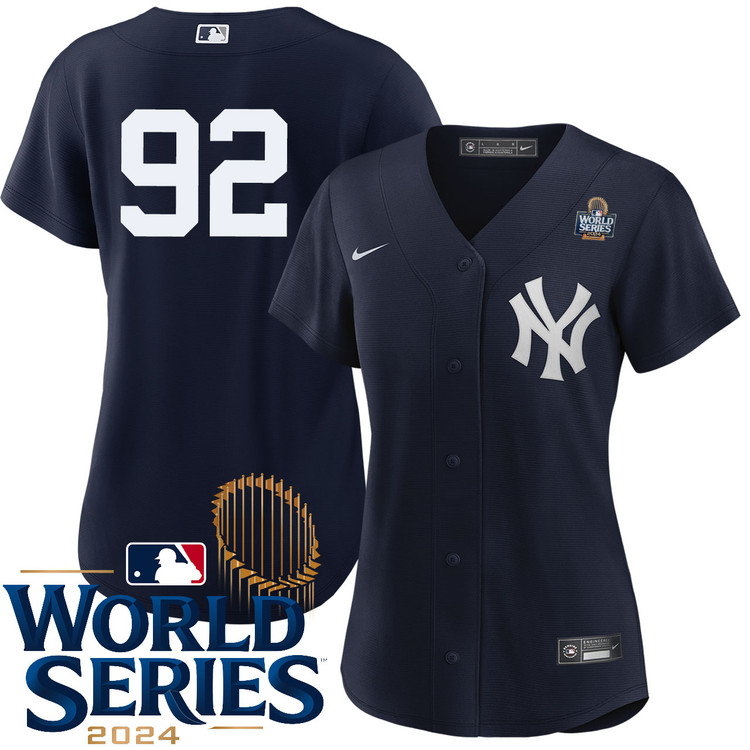 Yoendrys Gomez New York Yankees Women's Alternate Navy Player World Series Jersey