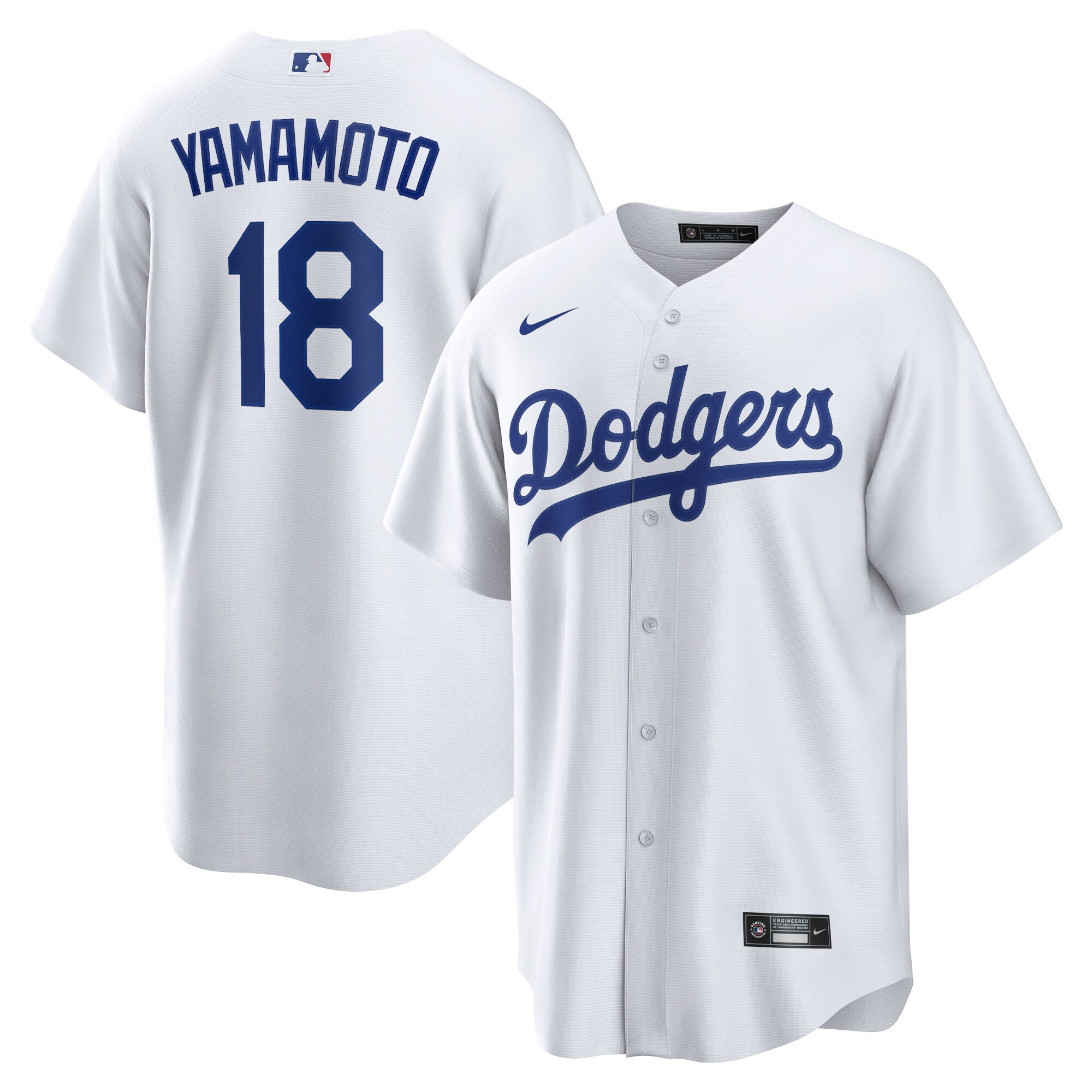 Yoshinobu Yamamoto Los Angeles Dodgers Home Replica Player Jersey\u00c2\u00a0\u00e2\u20ac\u201c White