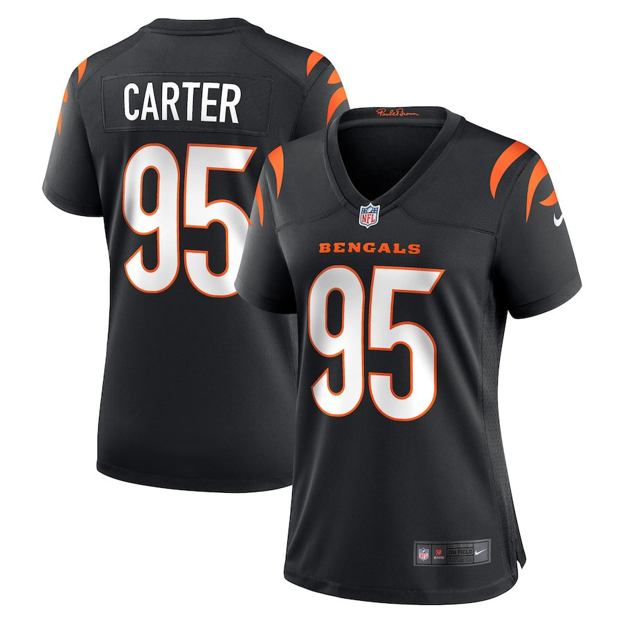 Zach Carter 95 Cincinnati Bengals Women Game Jersey - Black