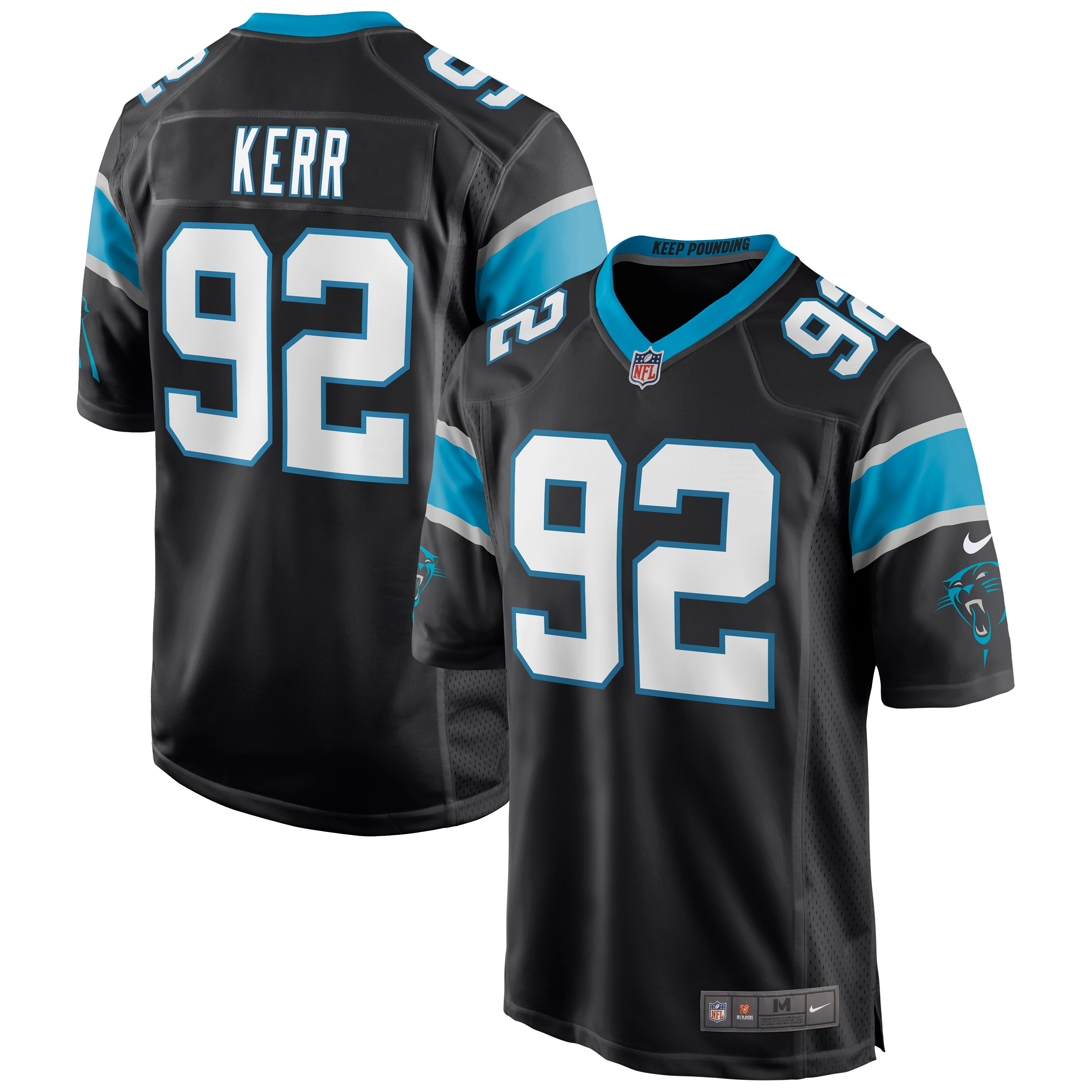 Zach Kerr Carolina Panthers Game Jersey - Black