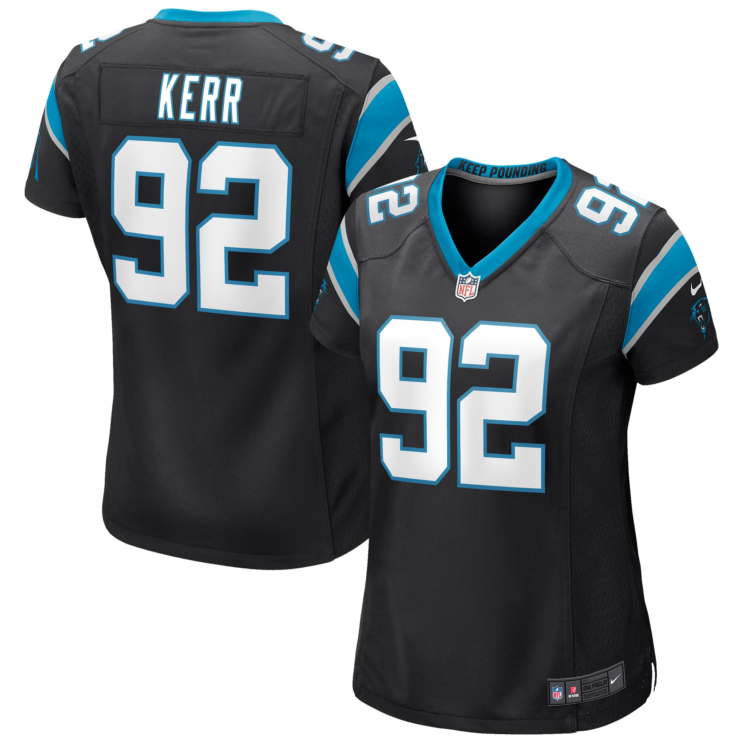 Zach Kerr Carolina Panthers Women's Game Jersey - Black