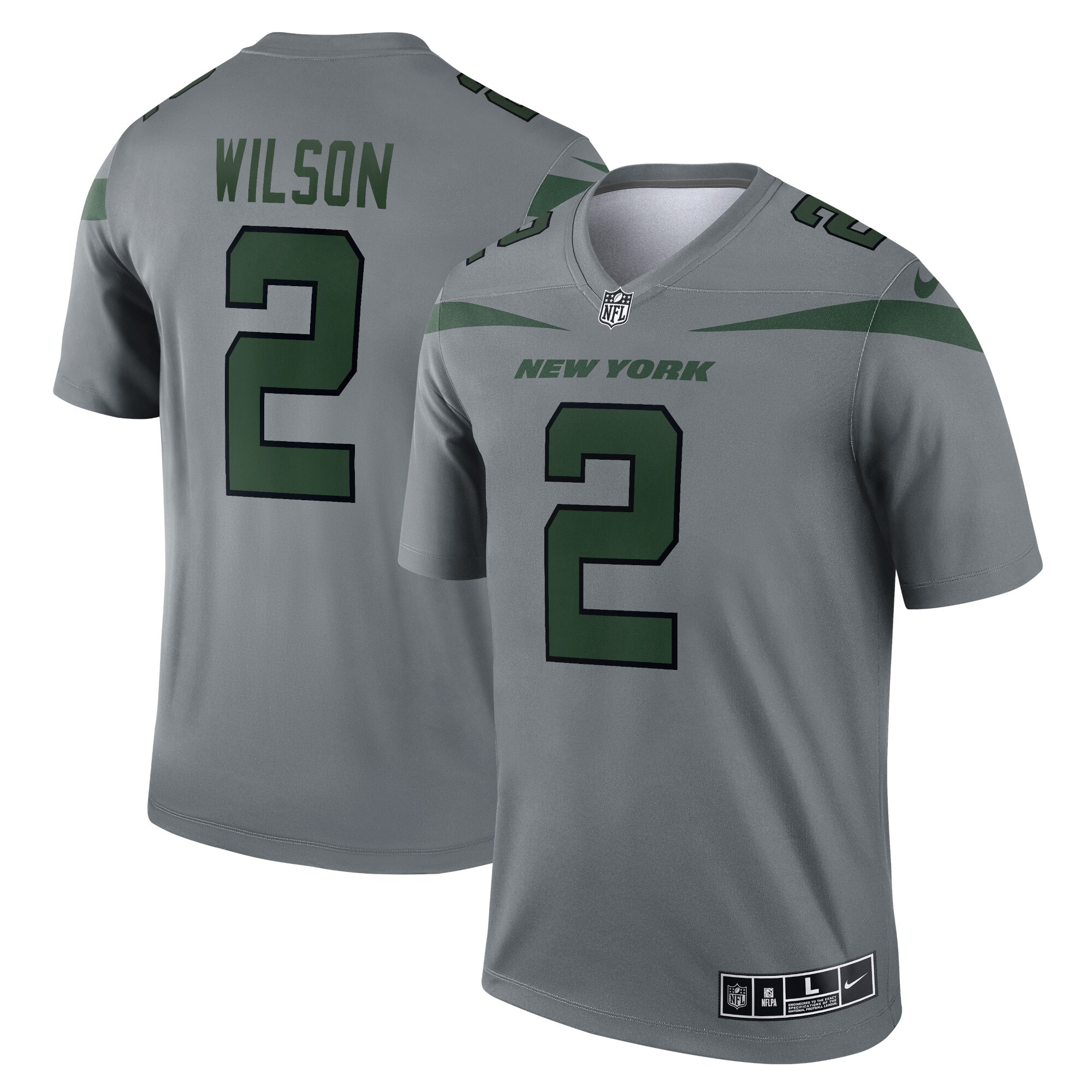 Zach Wilson New York Jets Inverted Legend Jersey - Gray