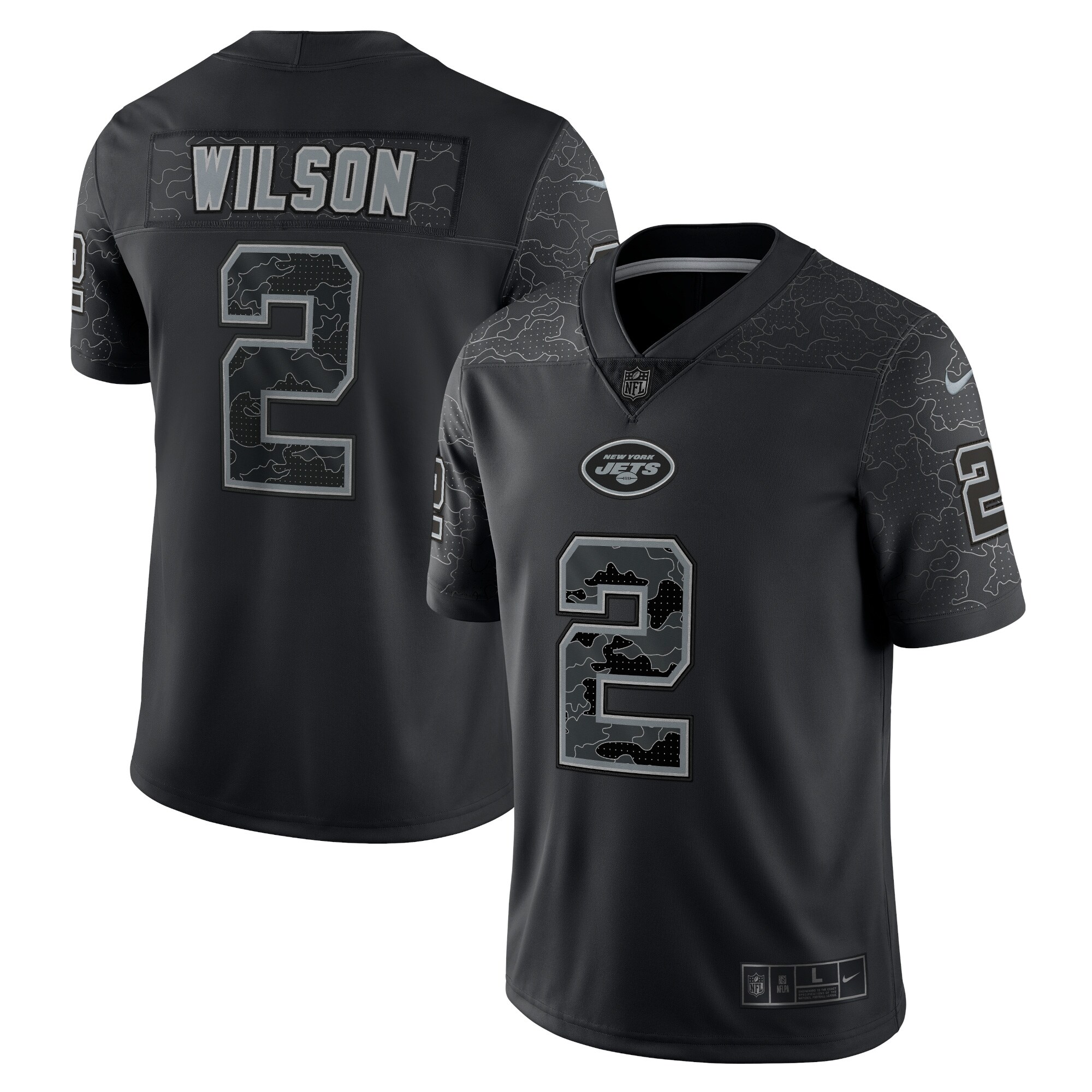 Zach Wilson New York Jets RFLCTV Limited Jersey - Black