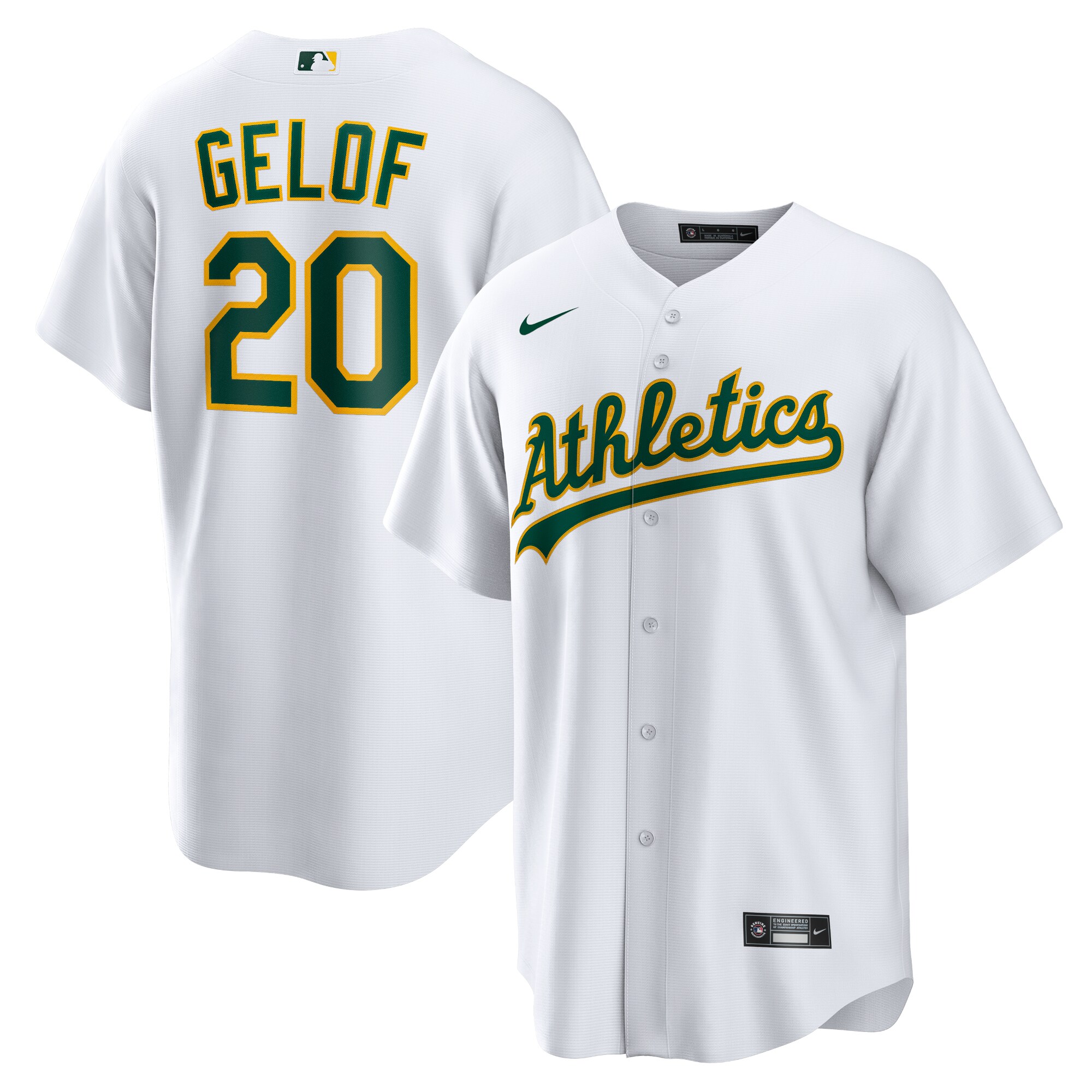 Zack Gelof Oakland Athletics Home Replica Jersey - White