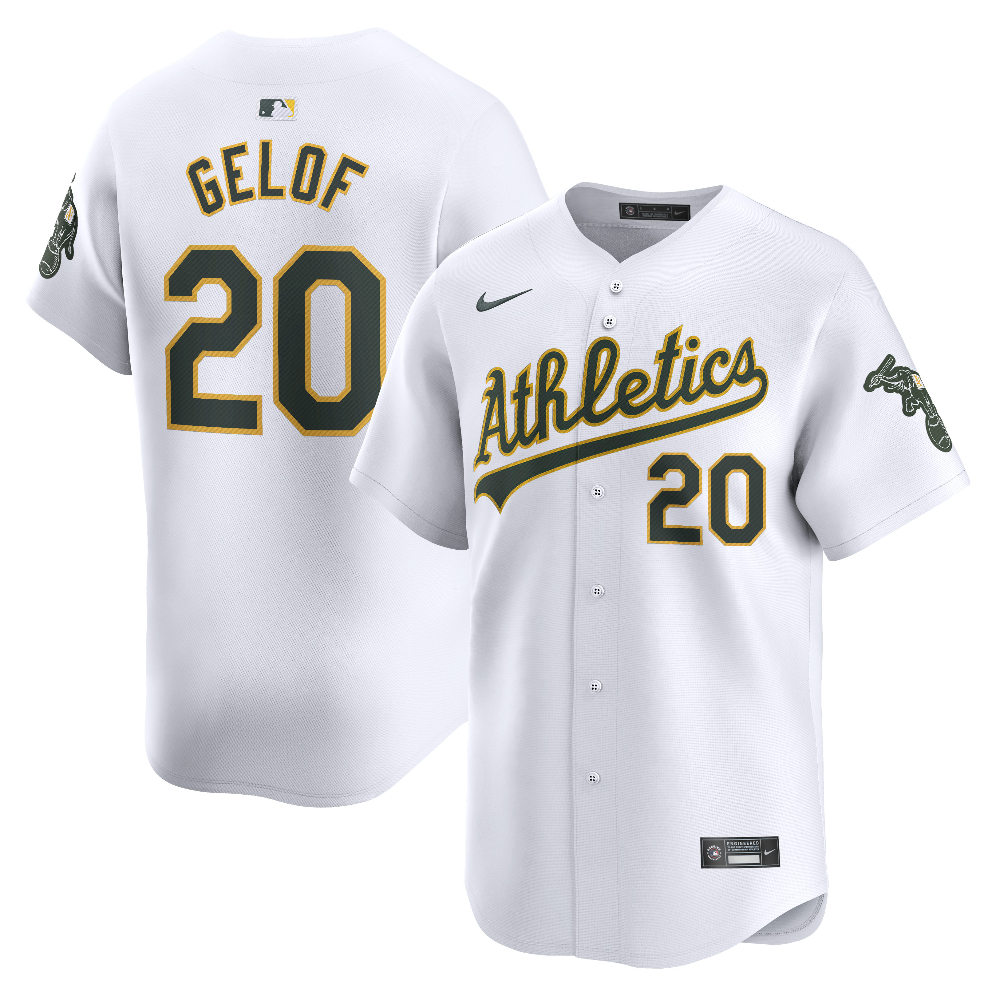 Zack Gelof Oakland Athletics Youth Home Limited Player Jersey - White