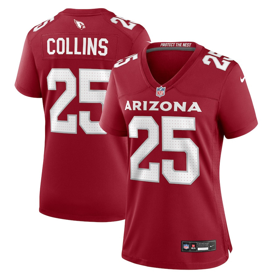 Zaven Collins 25 Arizona Cardinals Women GameJersey - Cardinal