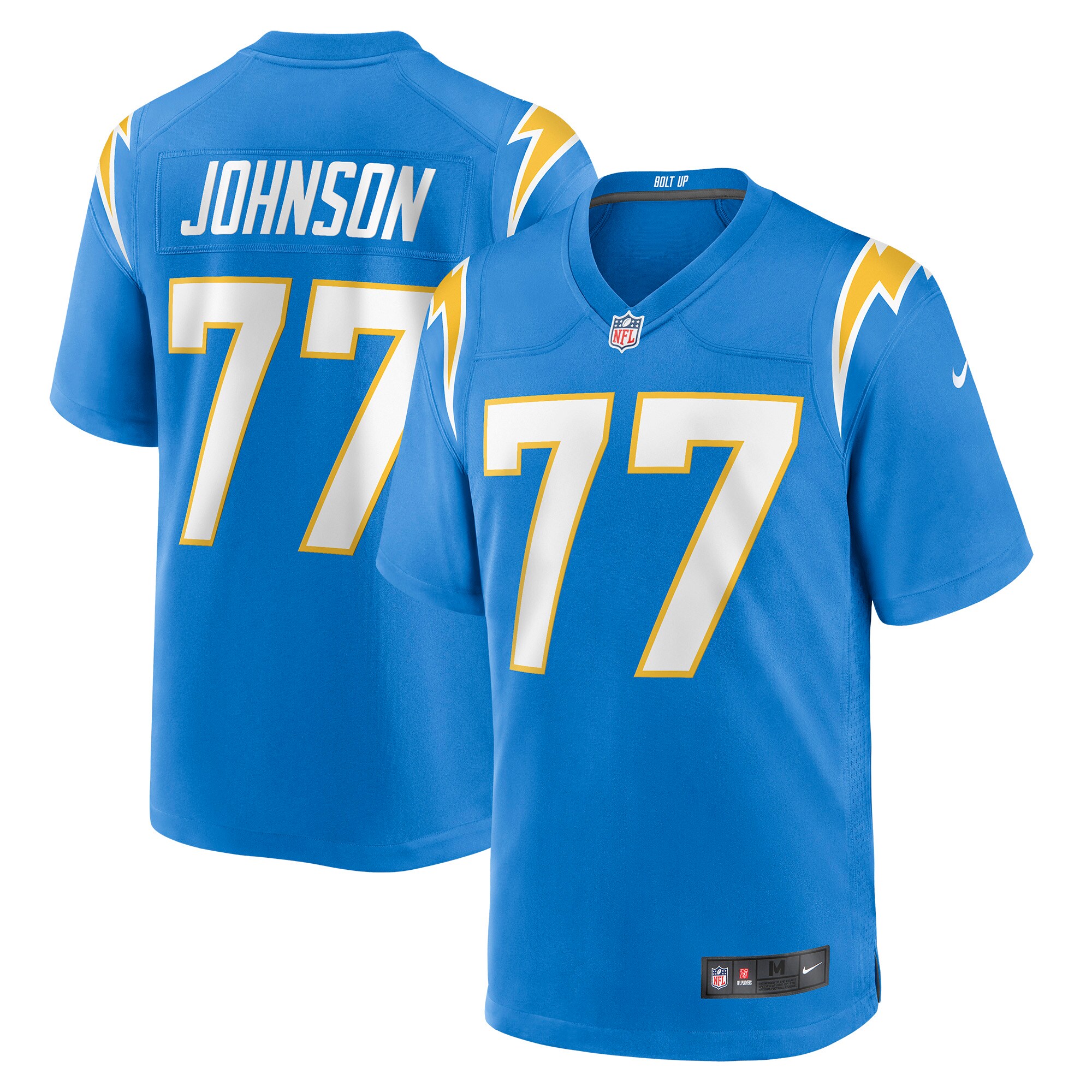 Zion Johnson Los Angeles Chargers Player Game Jersey - Powder Blue