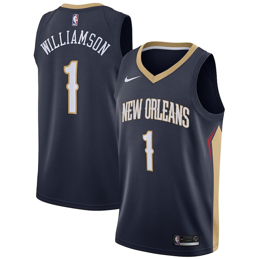 Zion Williamson 1 New Orleans Pelicans Unisex Swingman Jersey - Icon Edition - Navy